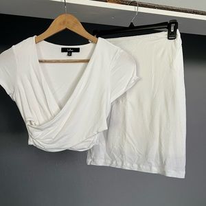 White two piece dress